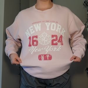 Baby pink New York crewneck